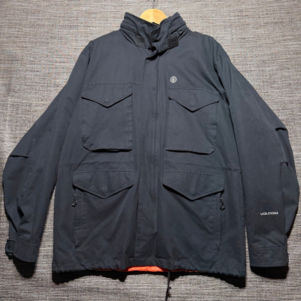 Volcom Jacket Men M Black Orlander TDS Infinit System Water Resistant A1731902